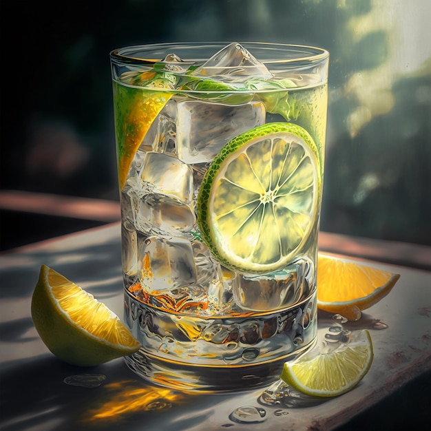 a refreshing glass of lemon