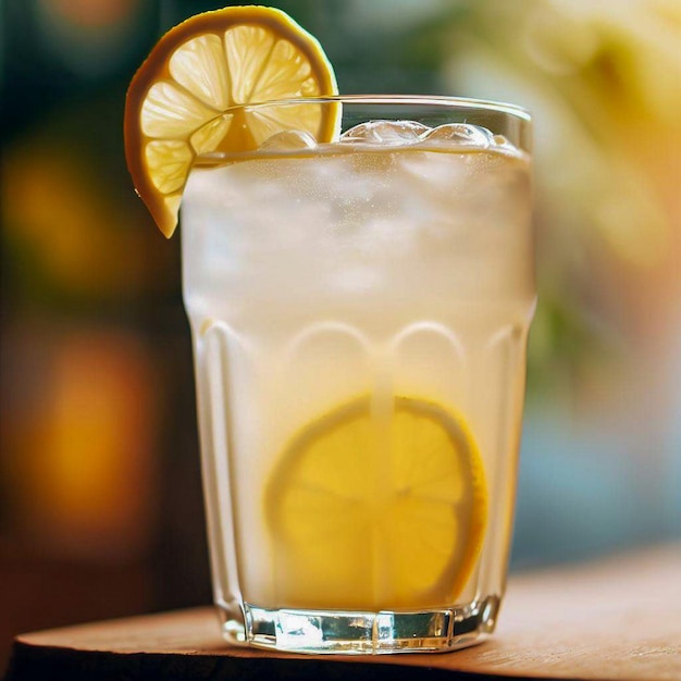 refreshing glass of lemonade