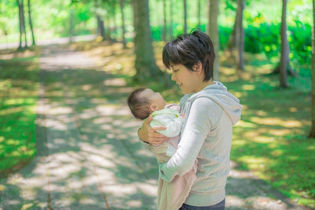 Refreshing green and parent and child