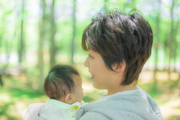 Refreshing green and parent and child