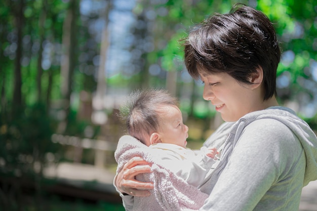 Refreshing green and parent and child