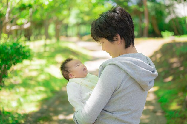 Refreshing green and parent and child