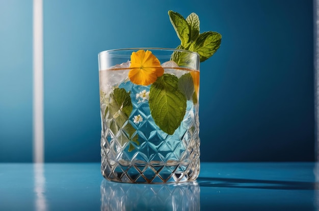 Refreshing Mint and Floral Beverage