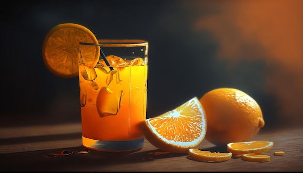 Refreshing Orange Juice AI generative