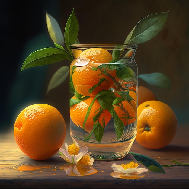 Refreshing Orange Juice AI generative