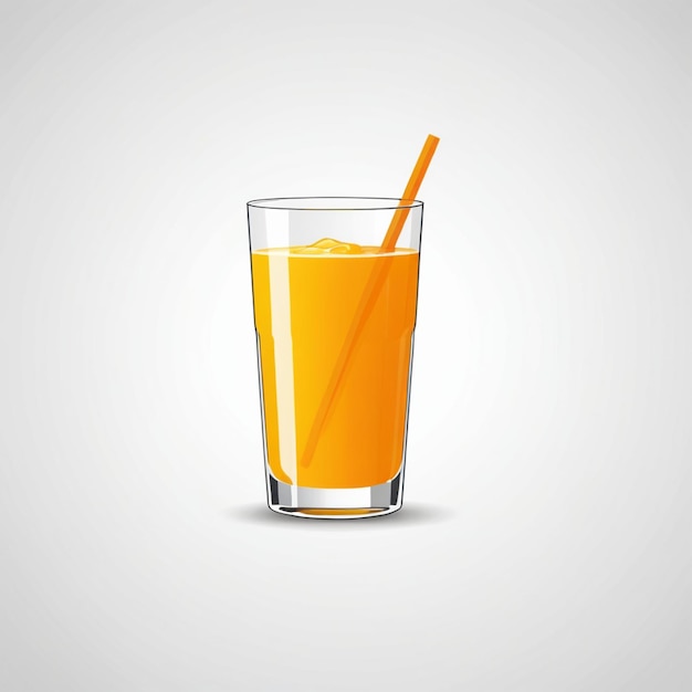 Photo refreshing orange juice in elegant glass vector illustration