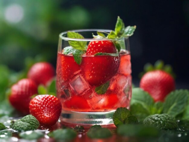 refreshing strawberry water