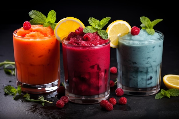 Photo refreshing summer mocktails