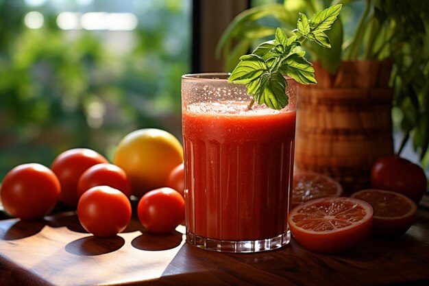 Refreshing Tomato Elixir Tomato juice picture photography