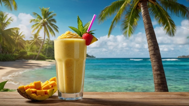 A refreshing tropical smoothie