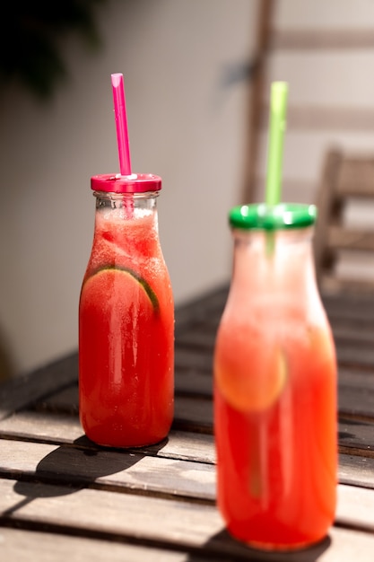 Refreshing watermelon smoothie.