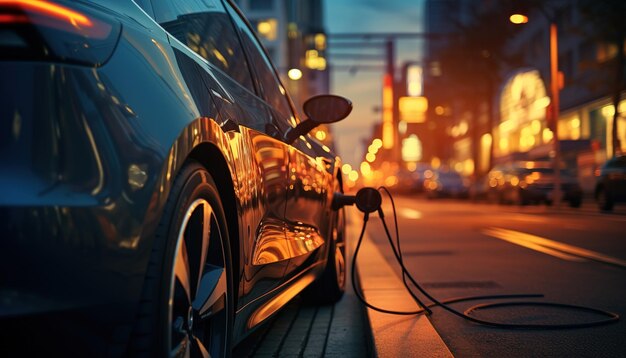 Refueling cars at a gas station The fuel pump fills the fuel injector into the fuel tank of a car