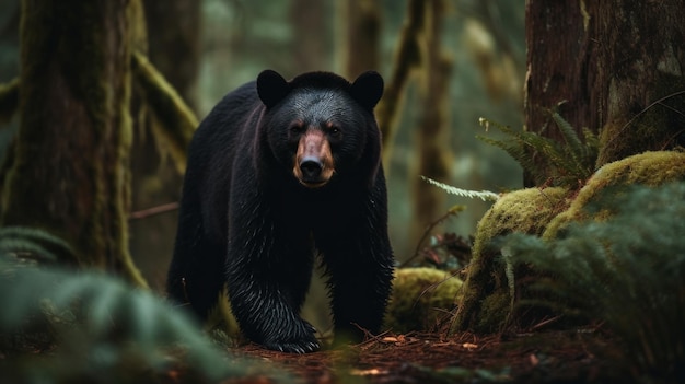 Regal and intimidating bear AI generated