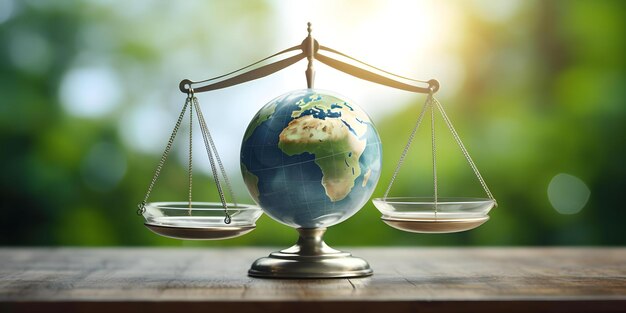 Photo regulations for sustainable business and industry international environmental law ethics and climate justice concept sustainable business international environmental law ethics climate justice