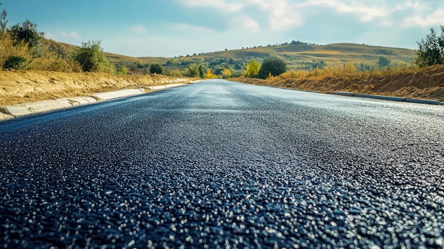 Rehabilitation of the road with asphalt background