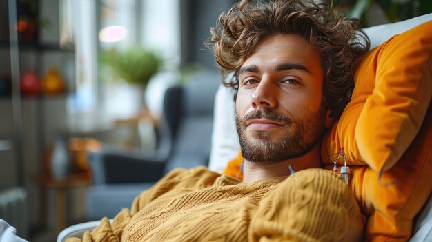 Relaxed Man in a Comfortable Chair