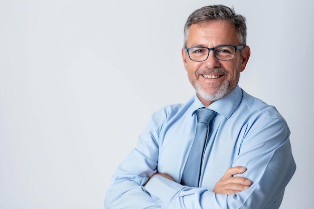 Relaxed Real Estate Agent On White Background