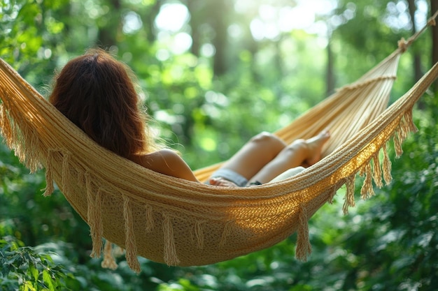 Relaxing in Hammock