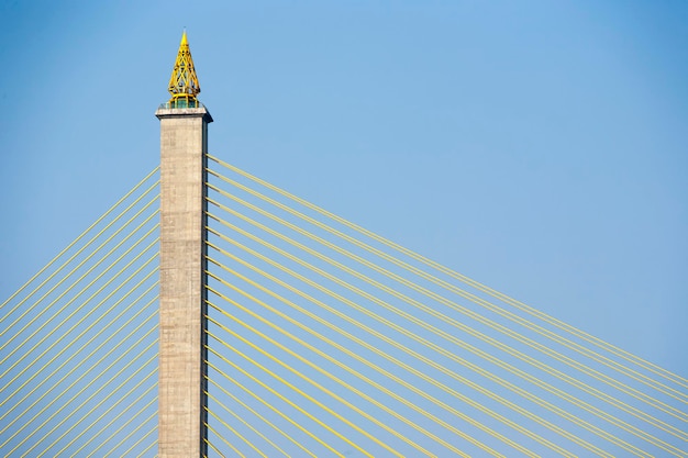 Reliance big bridge with cables