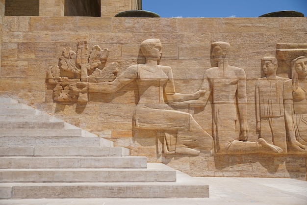 Relief in Anitkabir mausoleum of Mustafa Kemal Ataturk in Ankara Turkiye