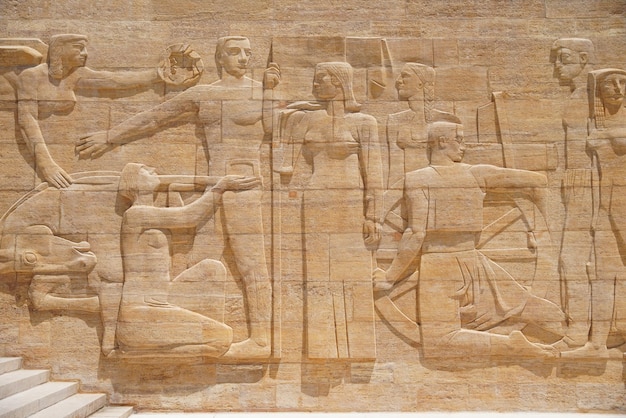 Relief in Anitkabir mausoleum of Mustafa Kemal Ataturk in Ankara Turkiye