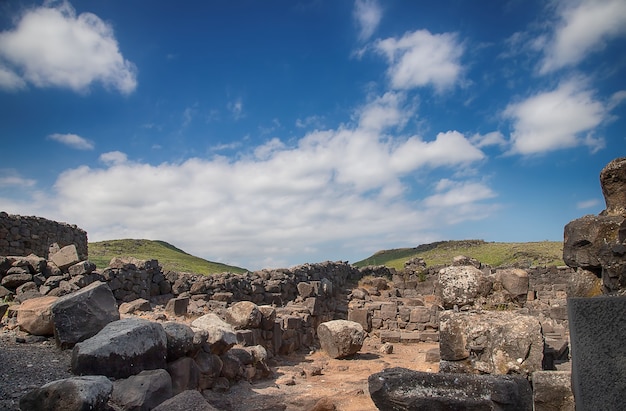 Remains of the old town of Korazim, Israel