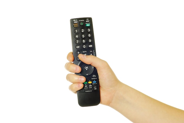 Remote control in hand