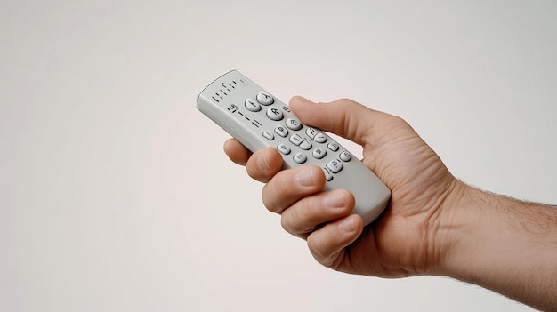 Photo a remote control with the word power on the bottom