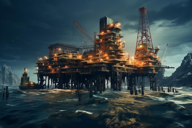 Remote Offshore Wellhead Platform Generative AI