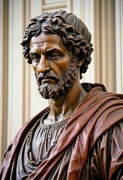 Renaissance poet statue on a white background