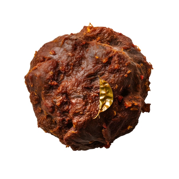 A Rendang beef isolate on white background