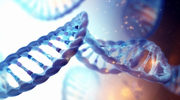 render of an abstract medical background with dna strand