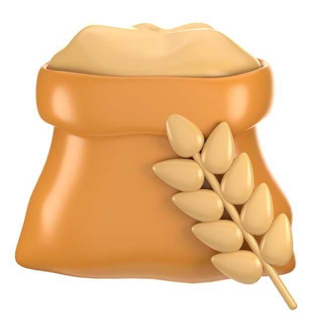 render blender 3d icon wheat bag