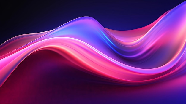 render perfect shape aesthetic colorful background with abstract shape glowing in ultraviolet spectrum curvy neon lines Futuristic energy concept