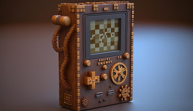 Render of a steampunk game Ai generated art