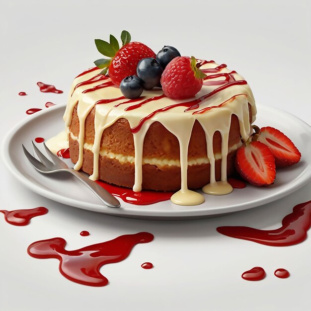 Photo rendered illustration of a butter cake