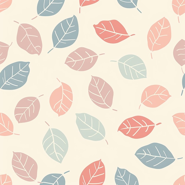 rendered photos of drawn pattern of leaves and flowers on white background