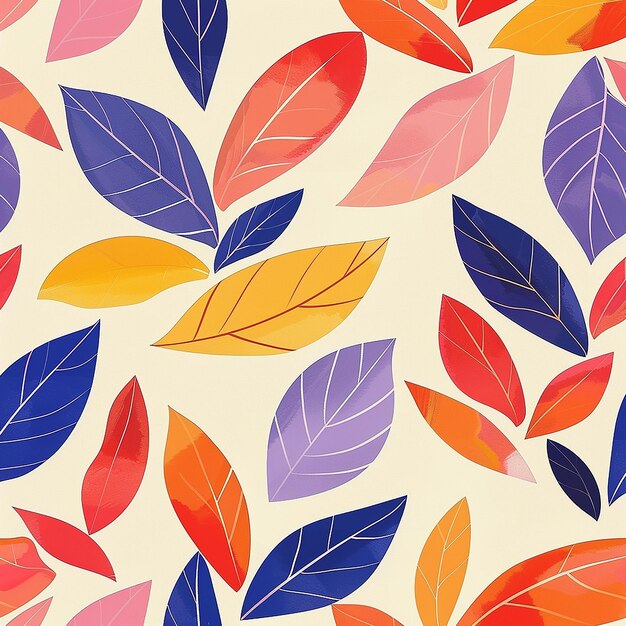 rendered photos of drawn pattern of leaves and flowers on white background