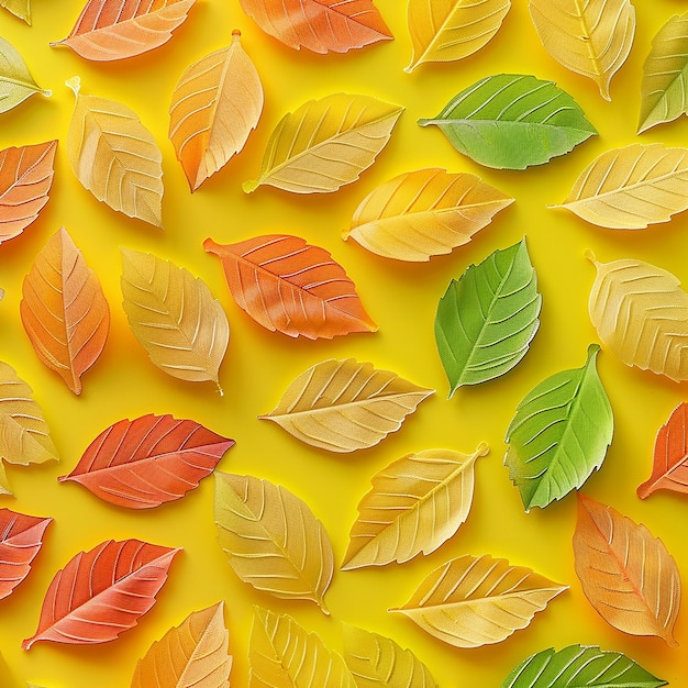 rendered photos of drawn pattern of leaves and flowers on white background