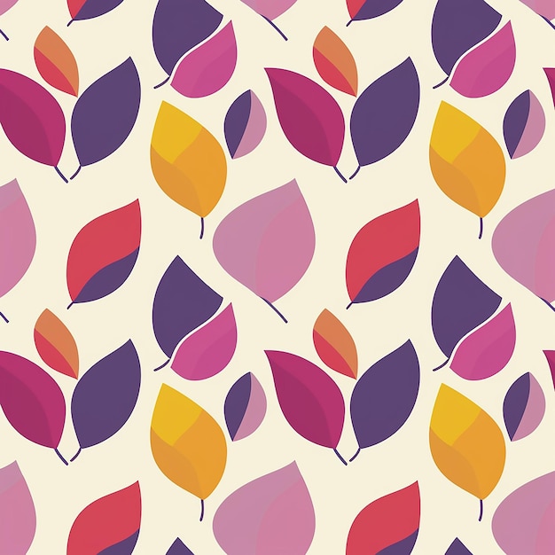 rendered photos of drawn pattern of leaves and flowers on white background