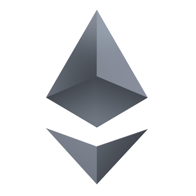 rendering 3d icon ethereum blender illustration