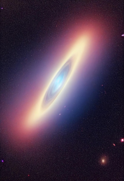 Rendering of the black hole of the galaxy in the starry skl Generative AI Content by Midjourney