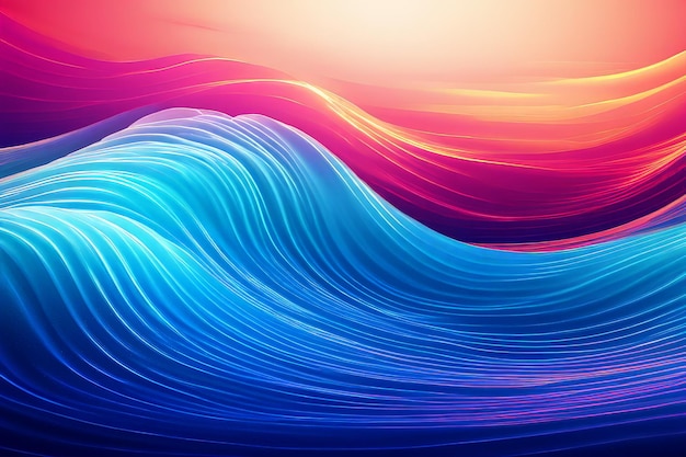 rendering futuristic Abstract background Neon Colored Motion Striped line