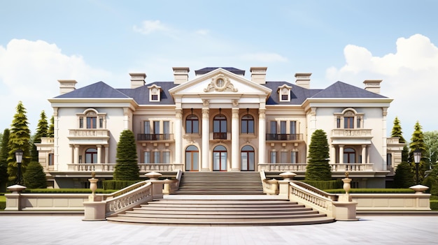 a rendering of a large house for sale