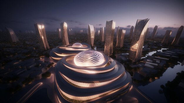 A rendering of the proposed shanghai city center.