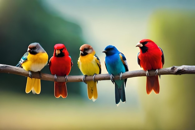 rendering random birds photo generatbest colors