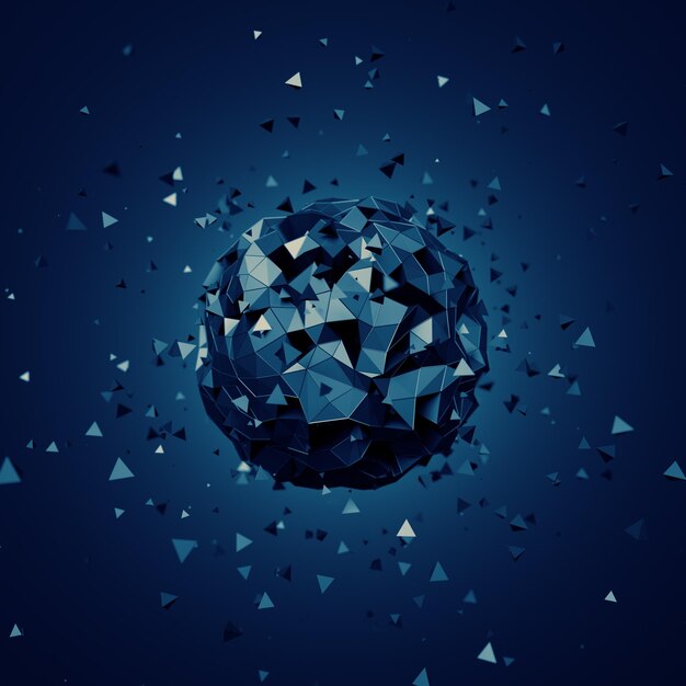 Rendering of Sphere With Chaotic Particles