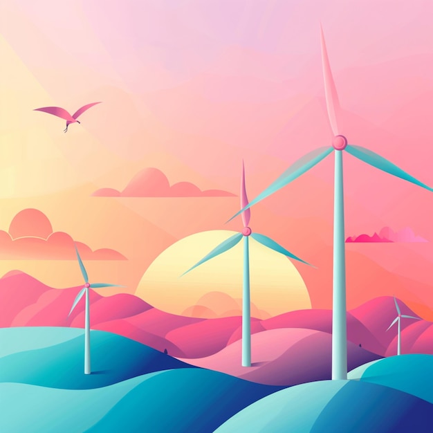 Renewable energy production banner design