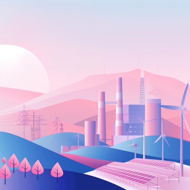 Renewable energy production banner design