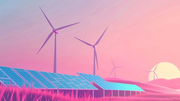 Renewable energy production banner design